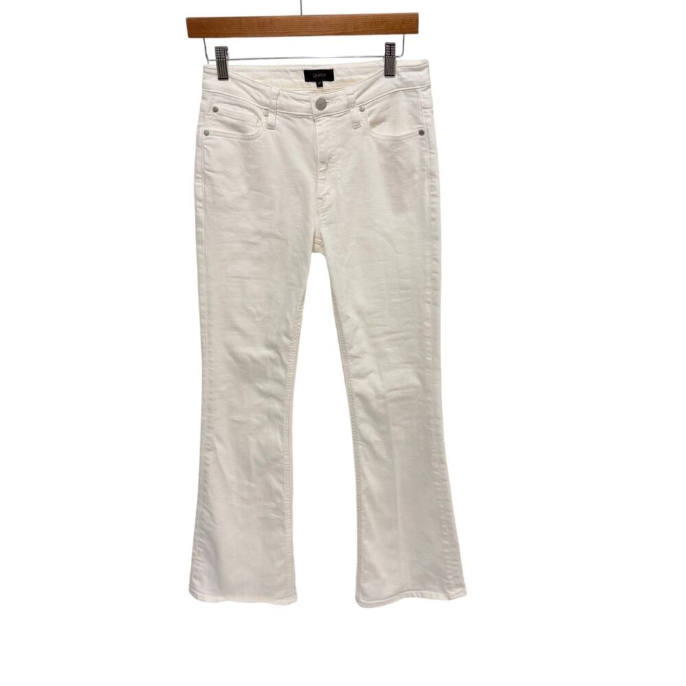 Quince White Flare Denim Women's 27 Stretch